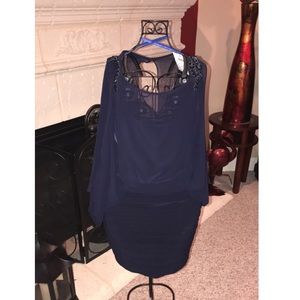 Cache navy blue dress